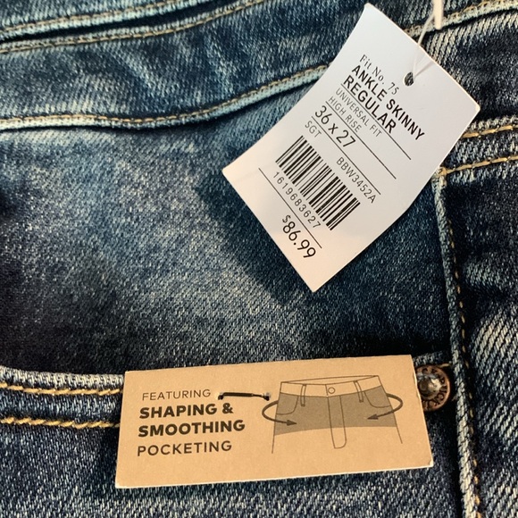 Buckle Black Blue Jeans Ankle Skinny Regular Universal Fit High Rise Size 36x27 - Picture 6 of 6